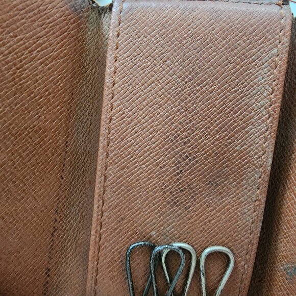 1990s Louis Vuitton 4 Ring Key Case Key Holder Monogram 4" x 2" RA1910 France - Picture 5 of 10